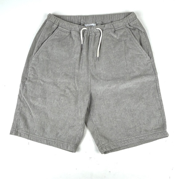 Thing Fabrics Towelling Cloth Shorts Mens Size 1 Drawstring Beige Made Japan - Picture 1 of 7